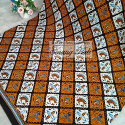 Kain batik klasik motif sidomukti sogan biru bahan Hem/bawahan